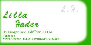 lilla hader business card